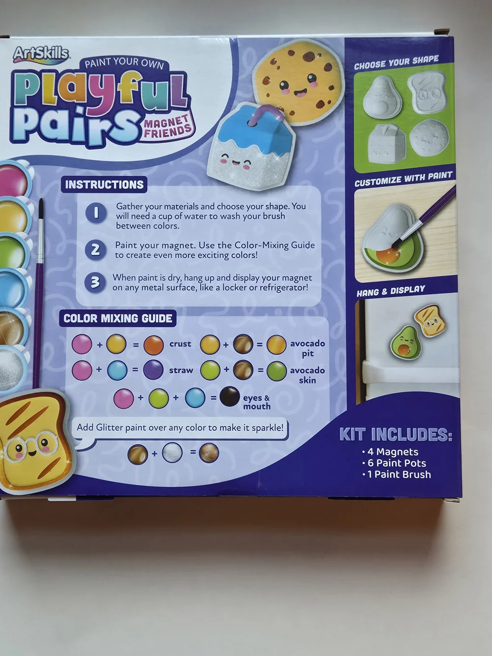 Playful Pairs Paint-Your-Own Magnet Friends Set - White
